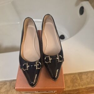 Dark Navy Patent Leather Women's Lowvheels